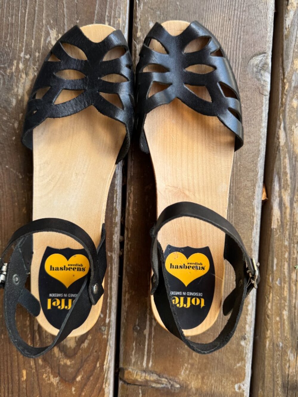 Swedish Hasbeens Black Ornament Clog Sandal in Women's US 10/41EU - Retail $260 - Picture 13 of 16